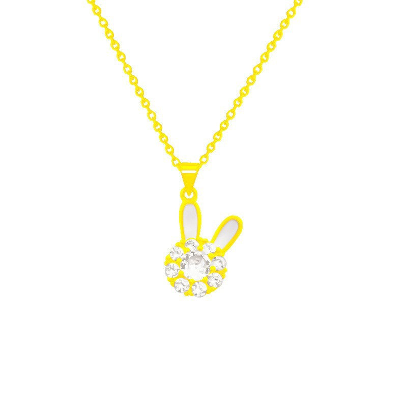 South Korea Hot-selling Accessories Niche Collarbone Chain Super Fairy All-match Pendant Light Luxury Necklace Chain New Style Titanium Steel Necklace Jewelry for Women