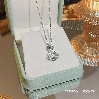 South Korea Hot-selling Accessories Niche Collarbone Chain Super Fairy All-match Pendant Light Luxury Necklace Chain New Style Titanium Steel Necklace Jewelry for Women