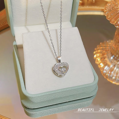 South Korea Hot-selling Accessories Niche Collarbone Chain Super Fairy All-match Pendant Light Luxury Necklace Chain New Style Titanium Steel Necklace Jewelry for Women