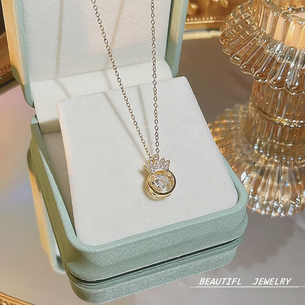 South Korea Hot-selling Accessories Niche Collarbone Chain Super Fairy All-match Pendant Light Luxury Necklace Chain New Style Titanium Steel Necklace Jewelry for Women