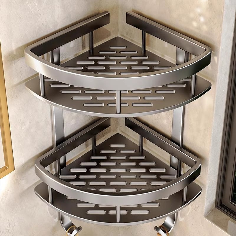 Space Aluminum Corner Storage Rack for Bathroom