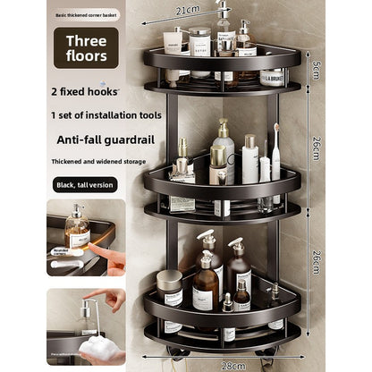 Space Aluminum Corner Storage Rack for Bathroom