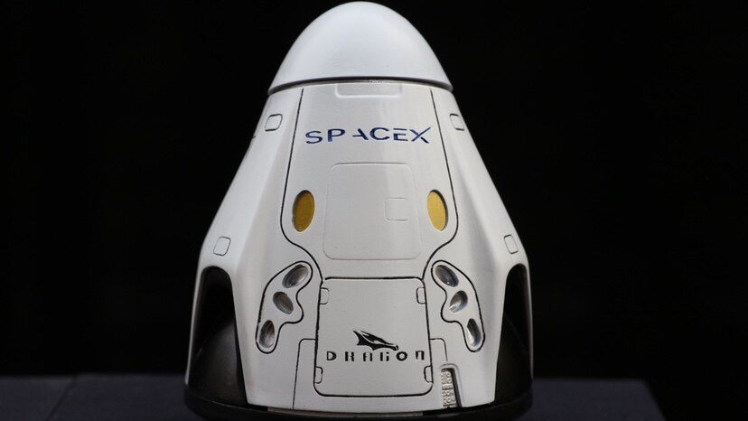 SpaceX Dragon Spaceship Model Detailed Replica