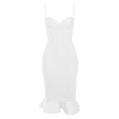 Spaghetti Strap Fishtail Bodycon Dress