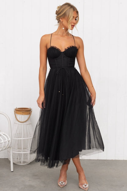 Spaghetti Strap Mesh Dress