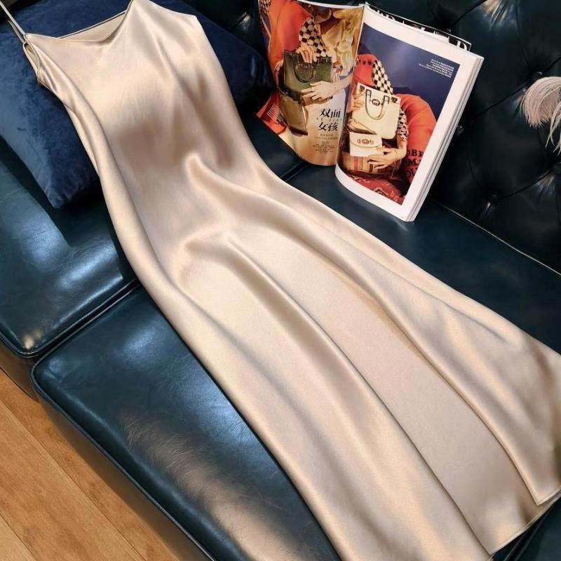 Spaghetti Strap Satin Dress
