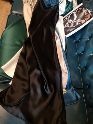 Spaghetti Strap Satin Dress