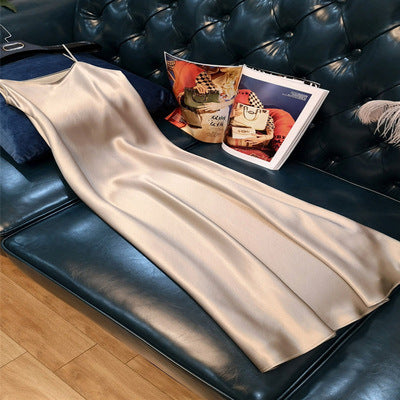 Spaghetti Strap Satin Dress