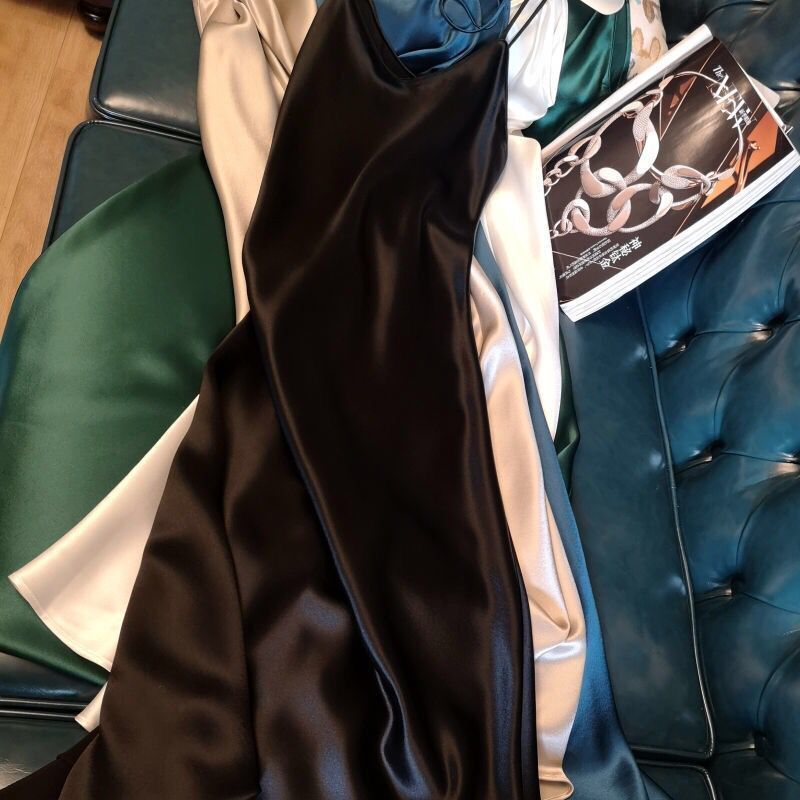 Spaghetti Strap Satin Dress
