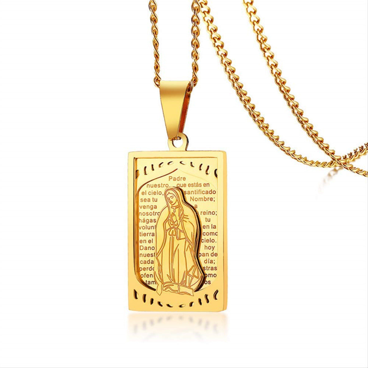 Spanish Square Pendant Necklace