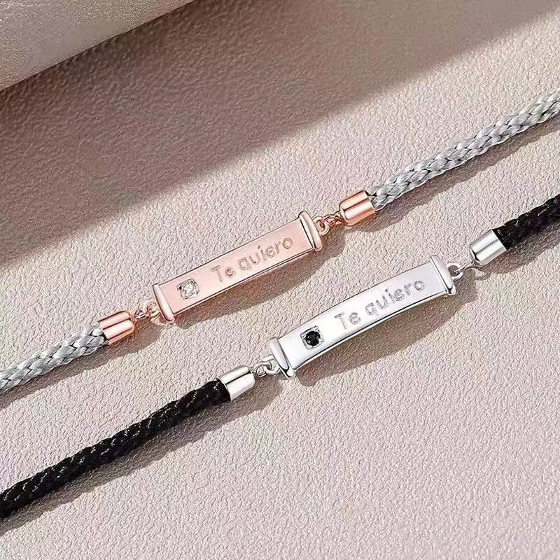 Spanish Te Amo Couple Woven Bracelet