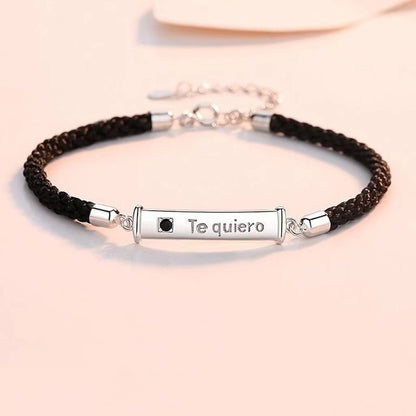 Spanish Te Amo Couple Woven Bracelet