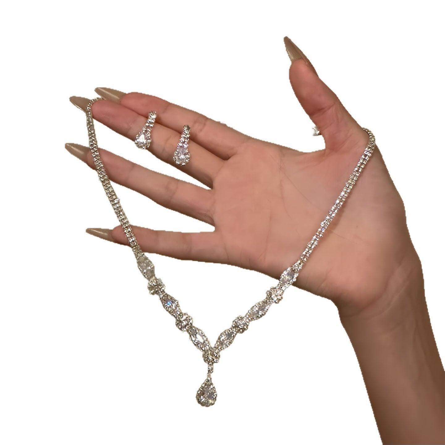 Sparkling Star Necklace and Earrings