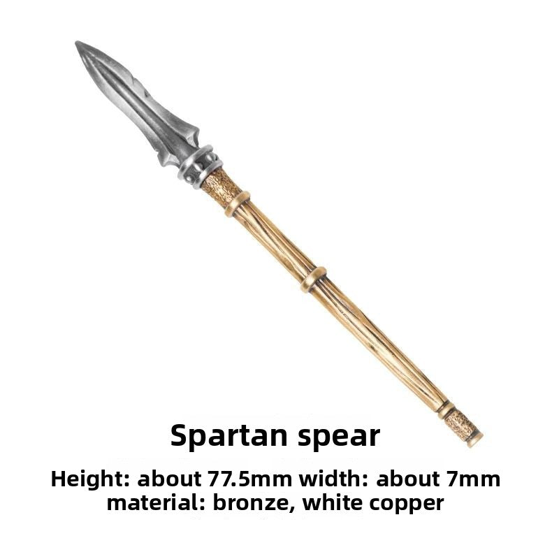 Spartan Warrior Metal Figurine with Detachable Parts