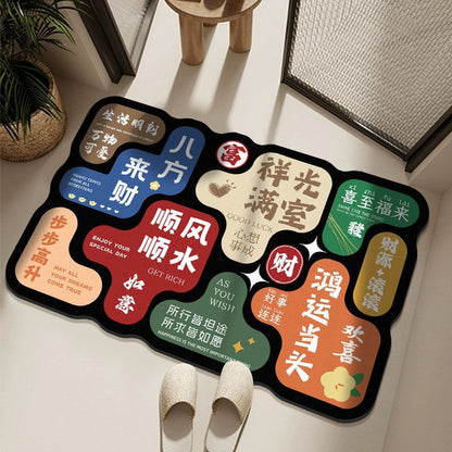 Special-Shaped Diatomite Bathroom Mat Anti-Slip Absorbent