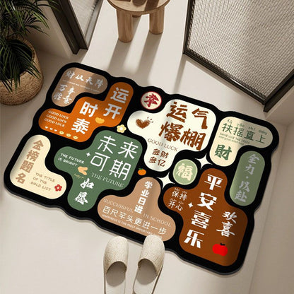 Special-Shaped Diatomite Bathroom Mat Anti-Slip Absorbent