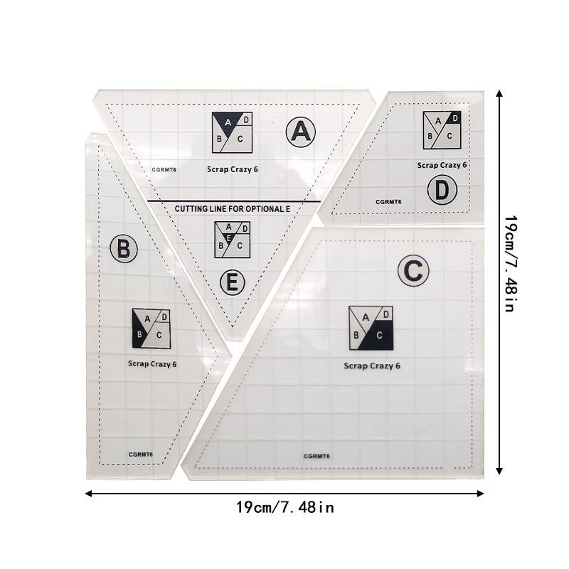 Special-shaped sewing patchwork ruler