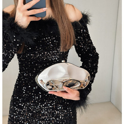 Special-Shaped Stone Clutch Bag