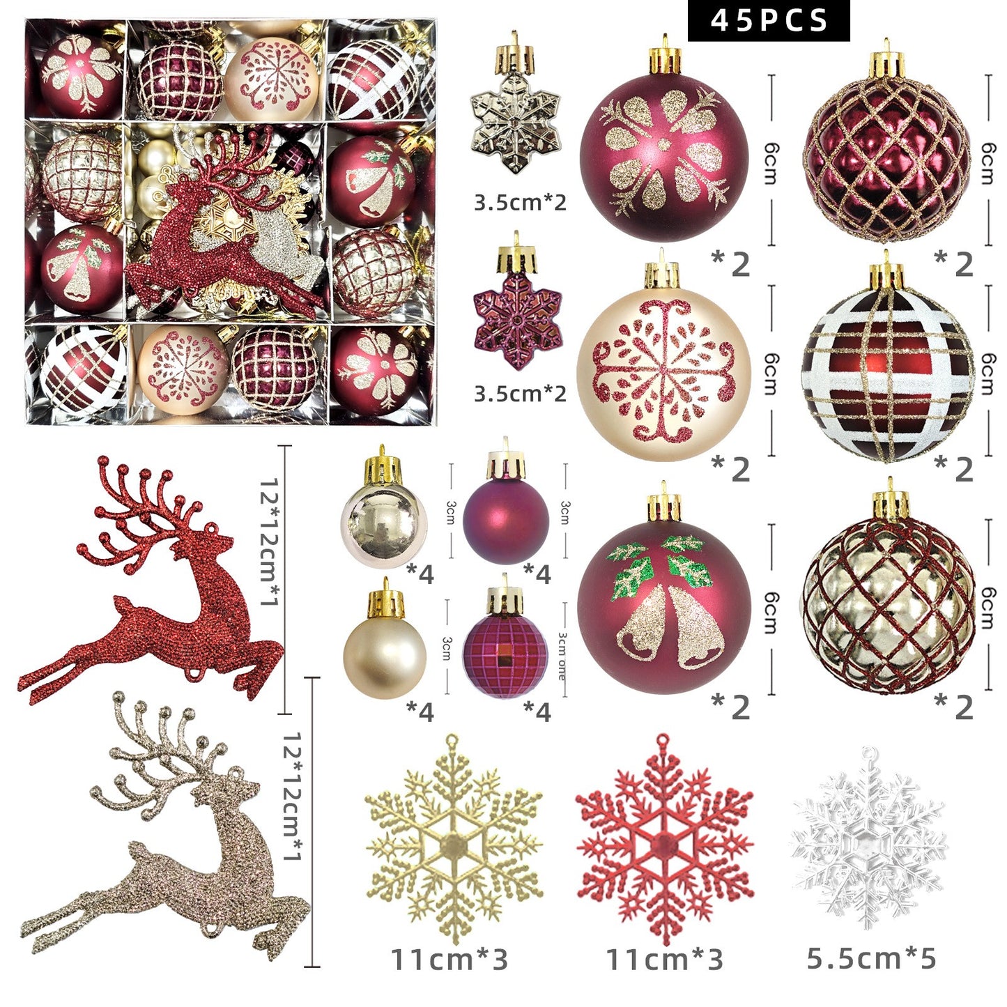 Spherical Christmas decorations Christmas tree