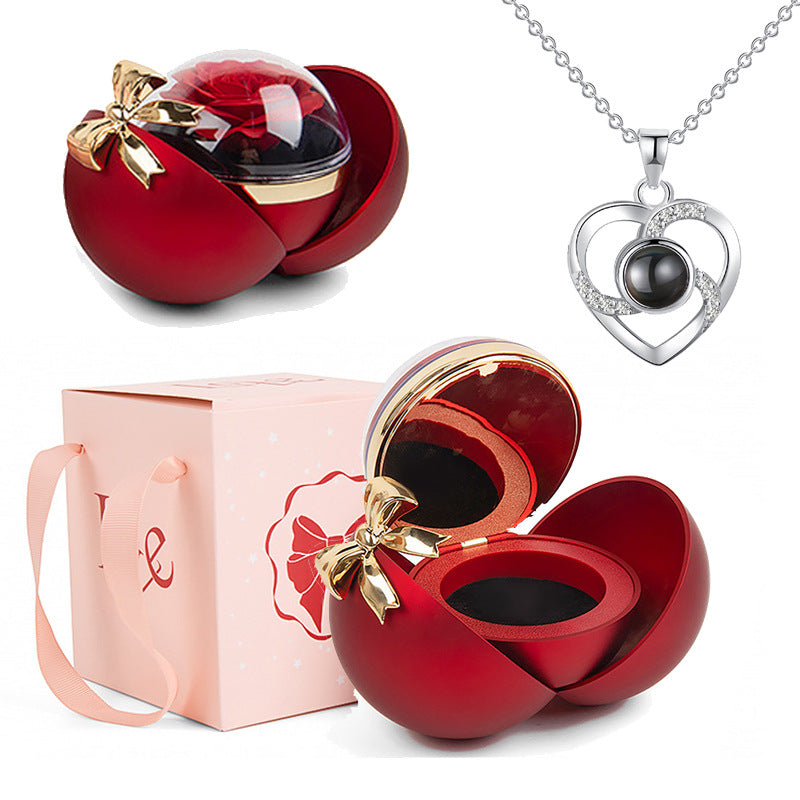 Spherical necklace box