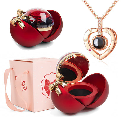 Spherical necklace box