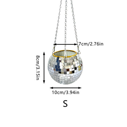 Spherical plastic suspended flowerpots