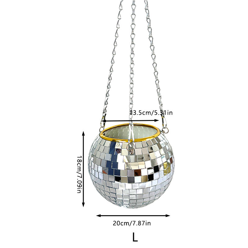 Spherical plastic suspended flowerpots