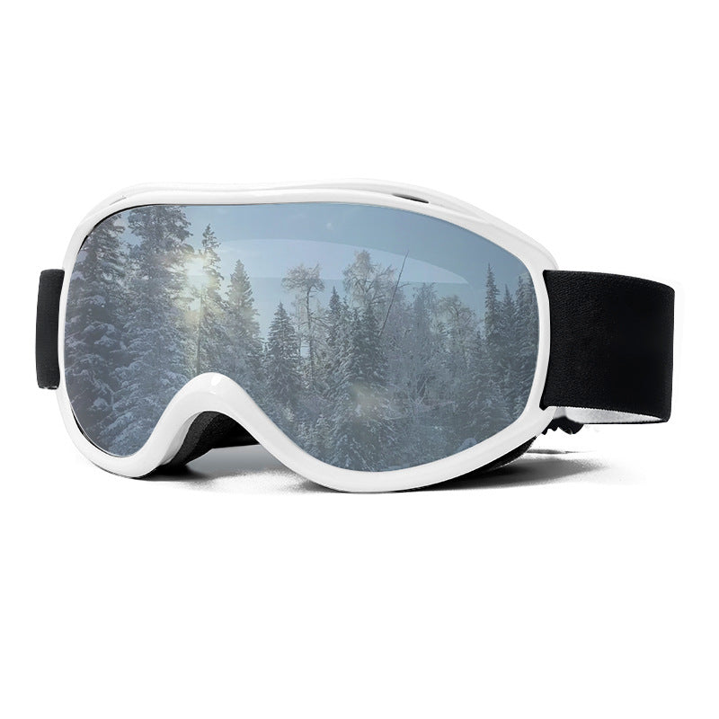 Spherical Ski Goggles with Double-Layer Anti-Fog