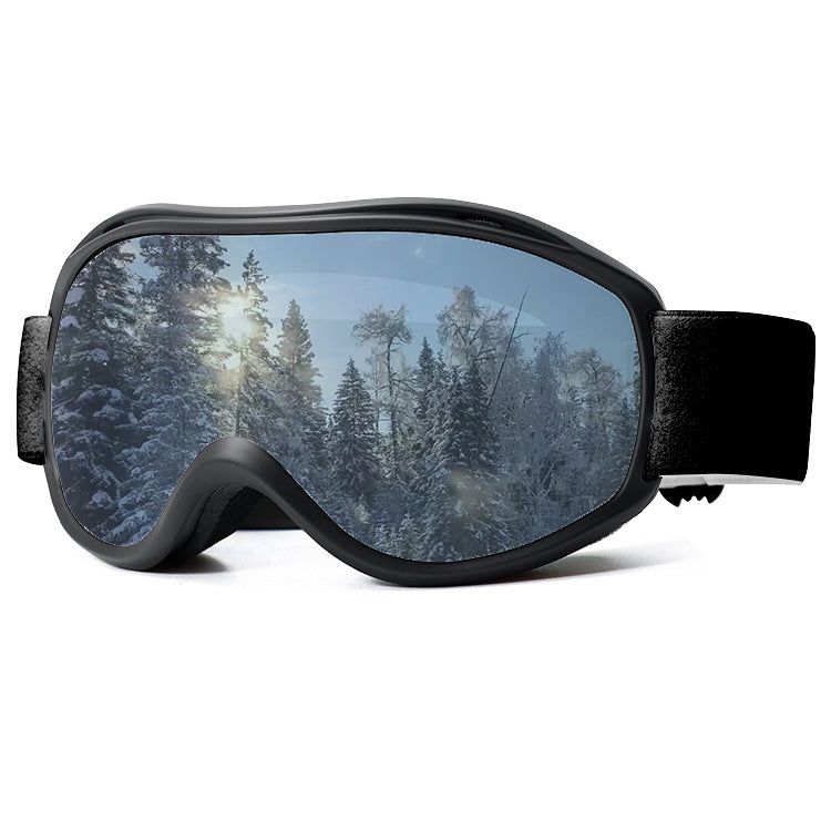 Spherical Ski Goggles with Double-Layer Anti-Fog