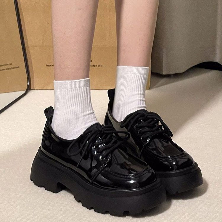 Spice Girls Thick-soled Leather Shoes Women