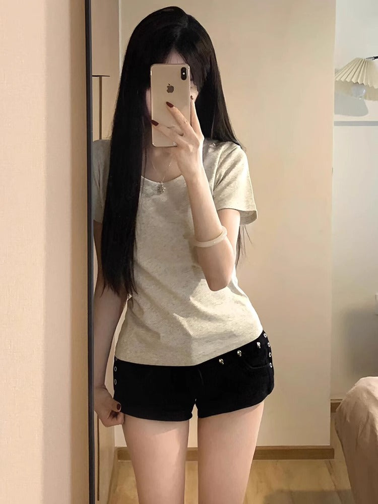 Spicy Girl Black Low-Waist Shorts Women’s