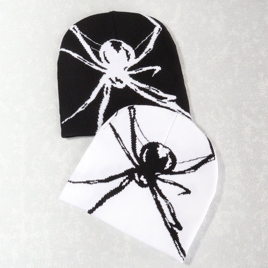 Spider Jacquard Knitted Winter Hat