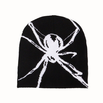 Spider Jacquard Knitted Winter Hat
