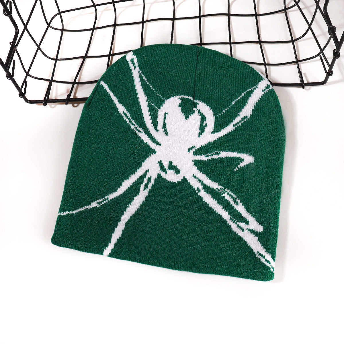 Spider Jacquard Knitted Winter Hat