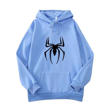 Spider Print Hoodie Streetwear