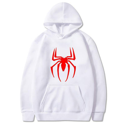 Spider Print Hoodie Streetwear