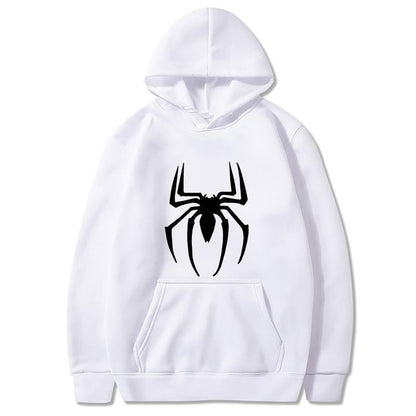 Spider Print Hoodie Streetwear