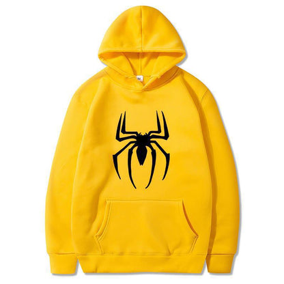 Spider Print Hoodie Streetwear