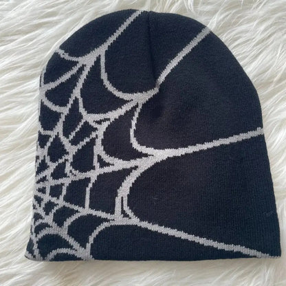Spider Web Knitted Hat