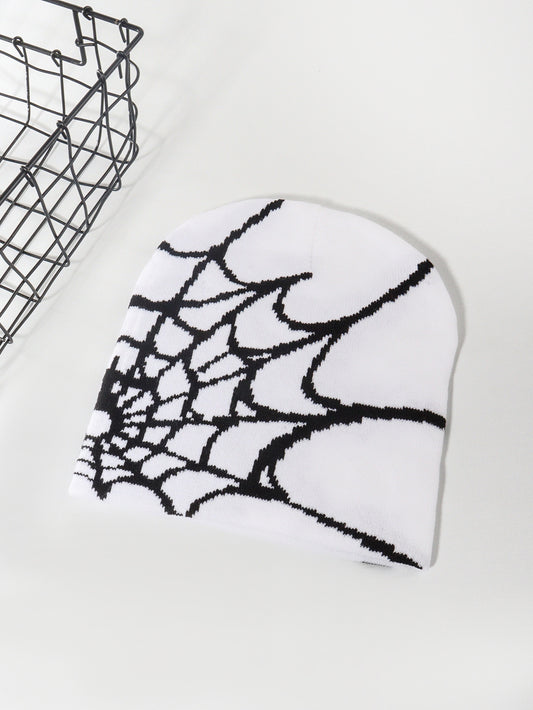 Spider Web Knitted Hat