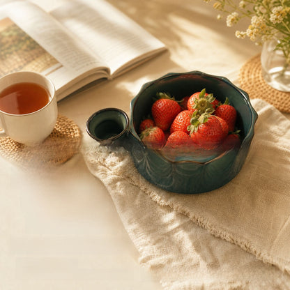 Spinning Berry Washing Bowl Ceramic Kitchen Tool