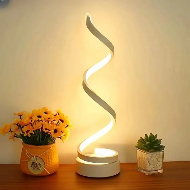 Spiral adjustable LED desk lamp