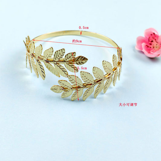 Spiral Floral Metal Arm Bracelet