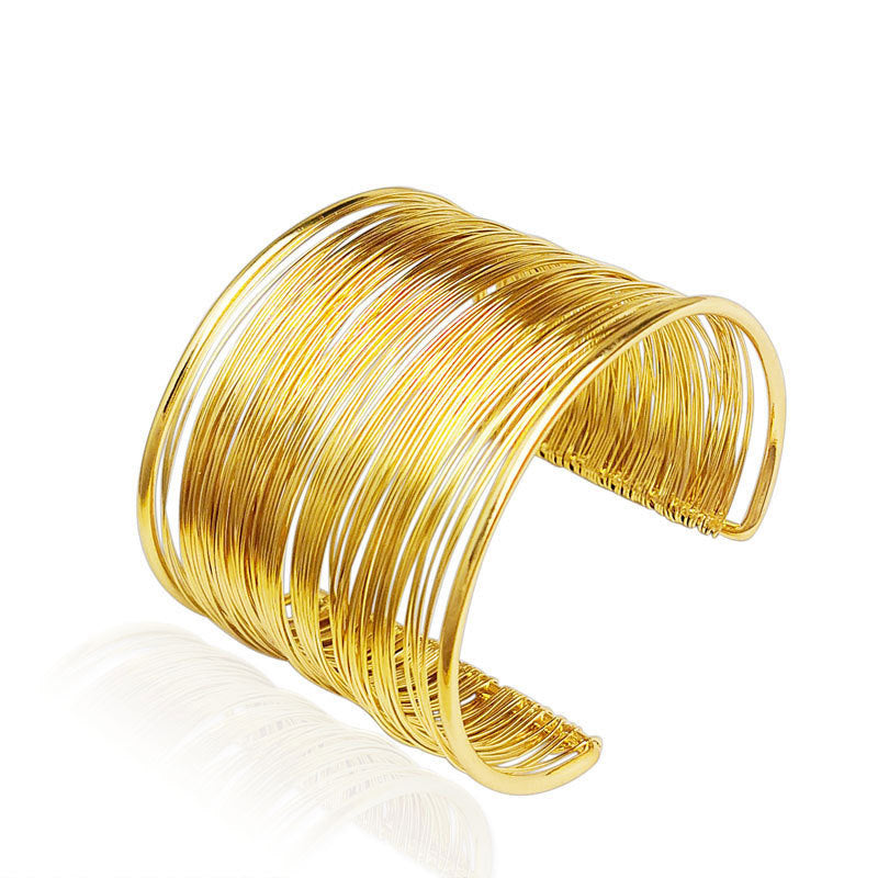 Spiral Floral Metal Arm Bracelet