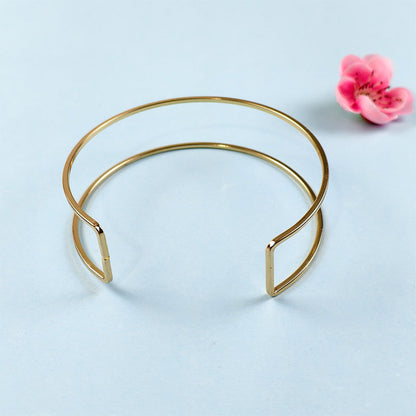 Spiral Floral Metal Arm Bracelet