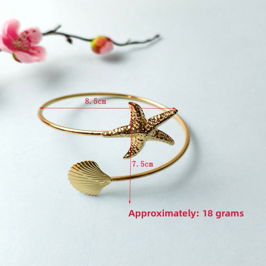 Spiral Floral Metal Arm Bracelet
