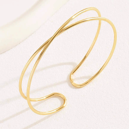 Spiral Floral Metal Arm Bracelet