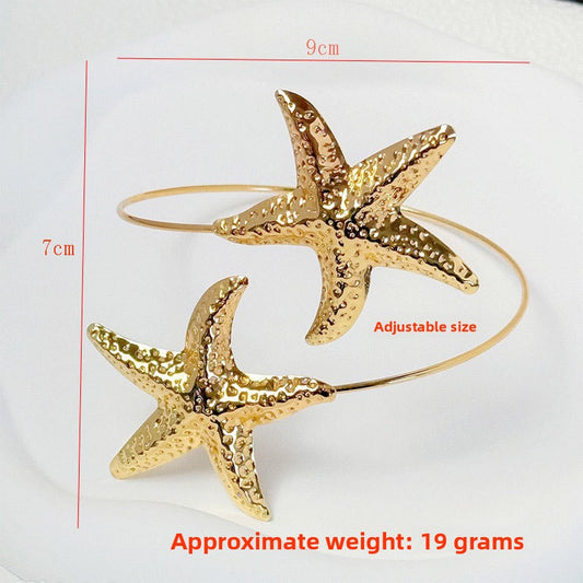 Spiral Floral Metal Arm Bracelet