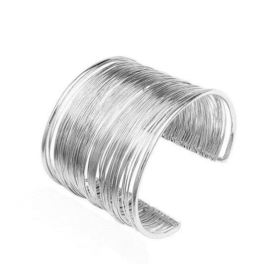 Spiral Floral Metal Arm Bracelet