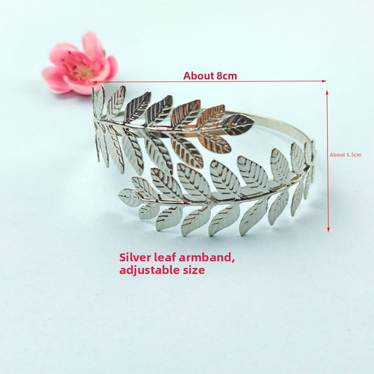 Spiral Floral Metal Arm Bracelet